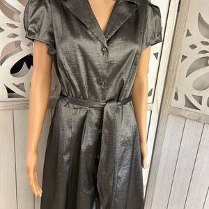 Liz Claiborne Black Satin Dress